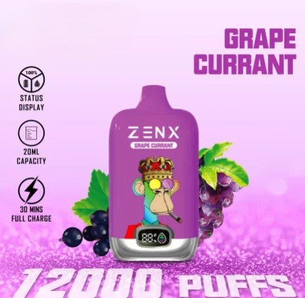 ZENX NFT Digital Box 12000 Puffs Grape Currant