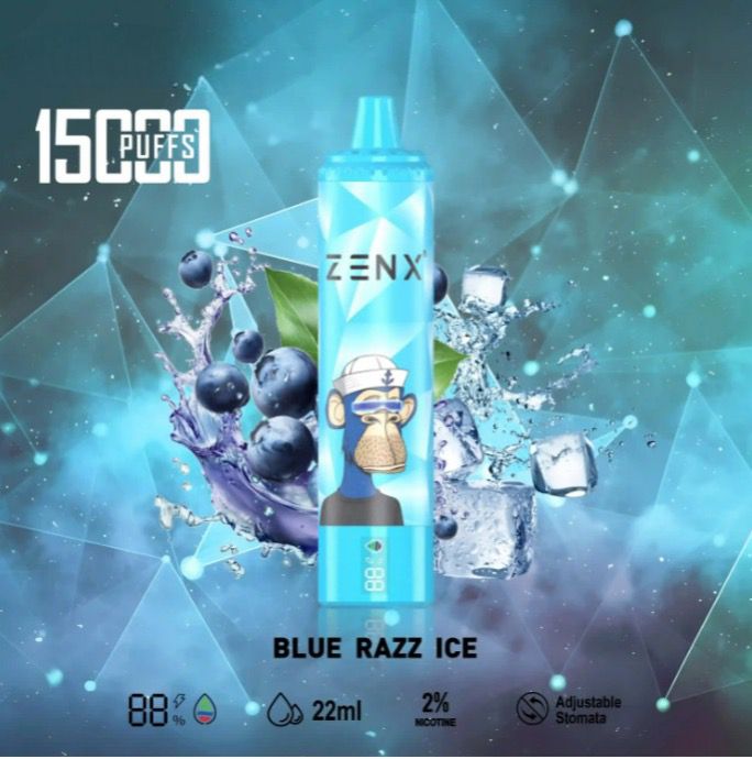 ZENX NFT 15000 Puffs Blue Razz Ice