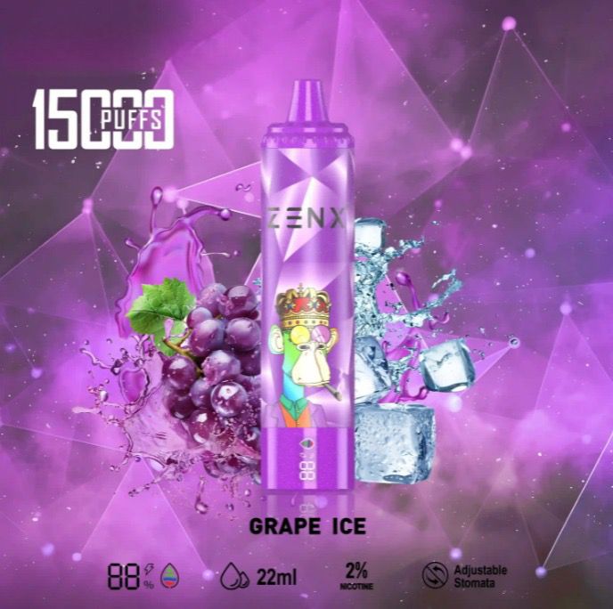 ZENX NFT 15000 Puffs Grape Ice MW VapeShop ZENX NFT 15000 Puffs Grape Ice MW VapeShop