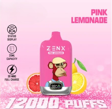 ZENX NFT Digital Box 12000 Puffs Pink Lemonade MW VapeShop ZENX NFT Digital Box 12000 Puffs Pink Lemonade MW VapeShop