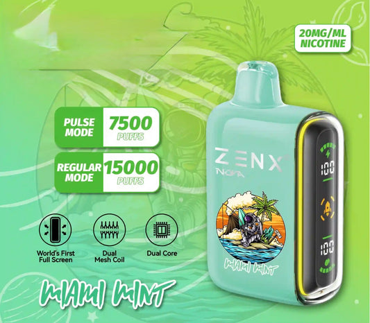 ZENX Nova Pulse 15000 Puffs Miami Mint