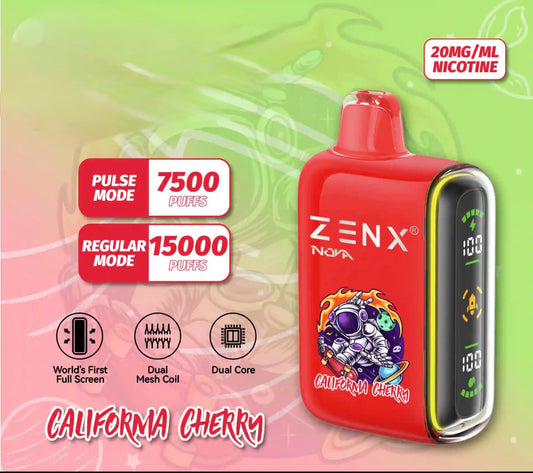 ZENX Nova Pulse 15000 Puffs California Cherry