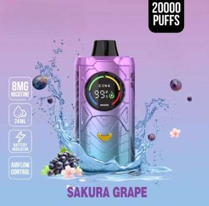 ZENX StormX 20000 Puffs  Sakura Grape